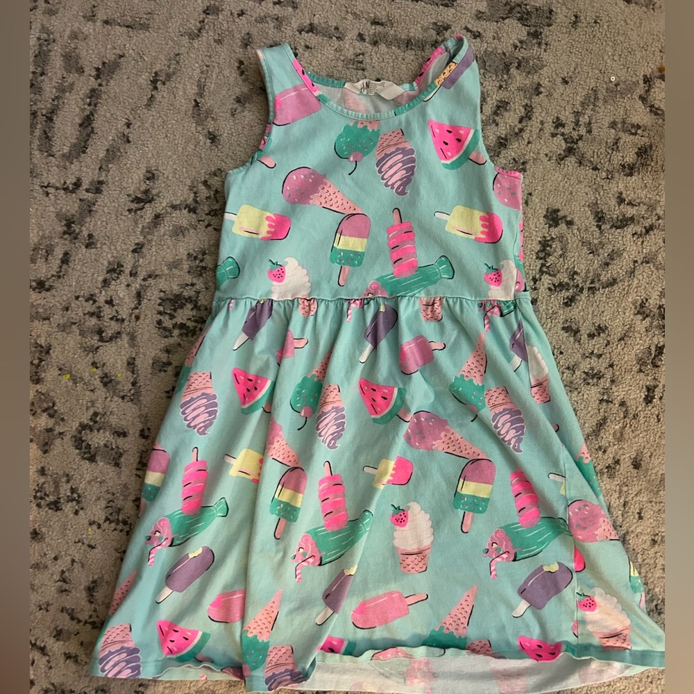 H&M Girls Summer Ice Cream Neon Bright Colors Tank Dress